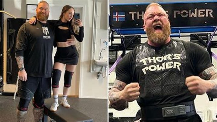 69 Tall Strongman Giant Hafthor Bjornsson Failed To Lift His 19 Inches ShorterWife in One Go for
