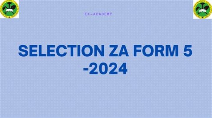 Unveiling The Path To Success: Form Five Selection 2024